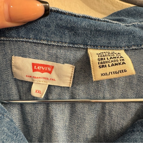 Levi’s Women’s Sleeveless Western Jean Denim Dress Size XXL - Picture 3 of 5